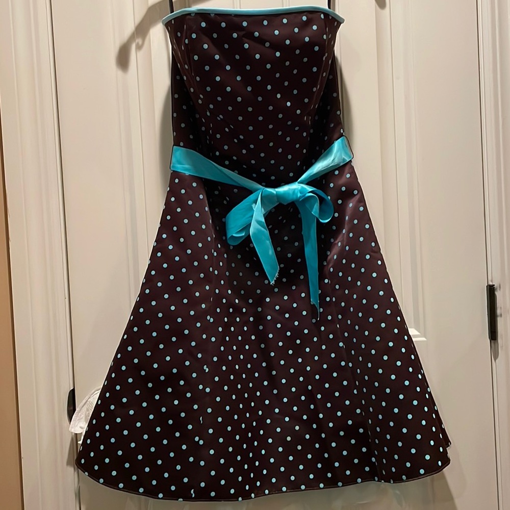 Jessica McClintock~Gunne Sax 9/10 Strapless Party Special Occasion Short Gown - Picture 8 of 16